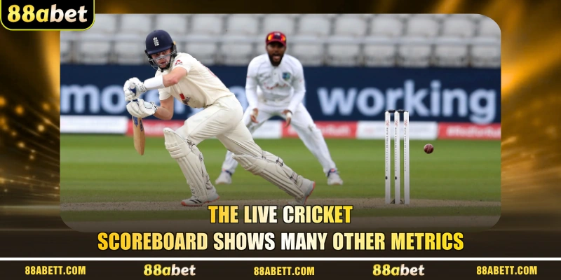 The Live Cricket Scoreboard Shows Many Other Metrics